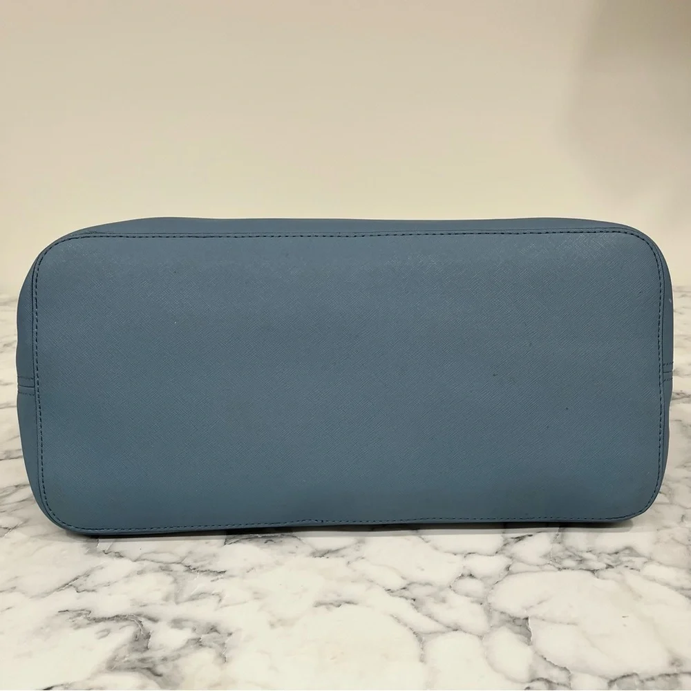 Michael Kors Jet Set Travel Tote Surf Blue Matching Hamilton Wallet